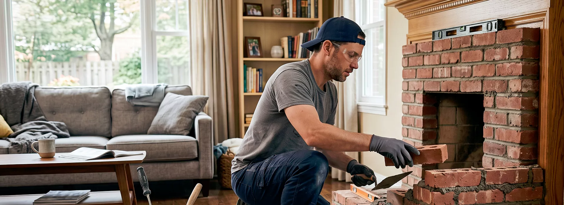 Brick Fireplace Installation <span>Upper Darby, PA