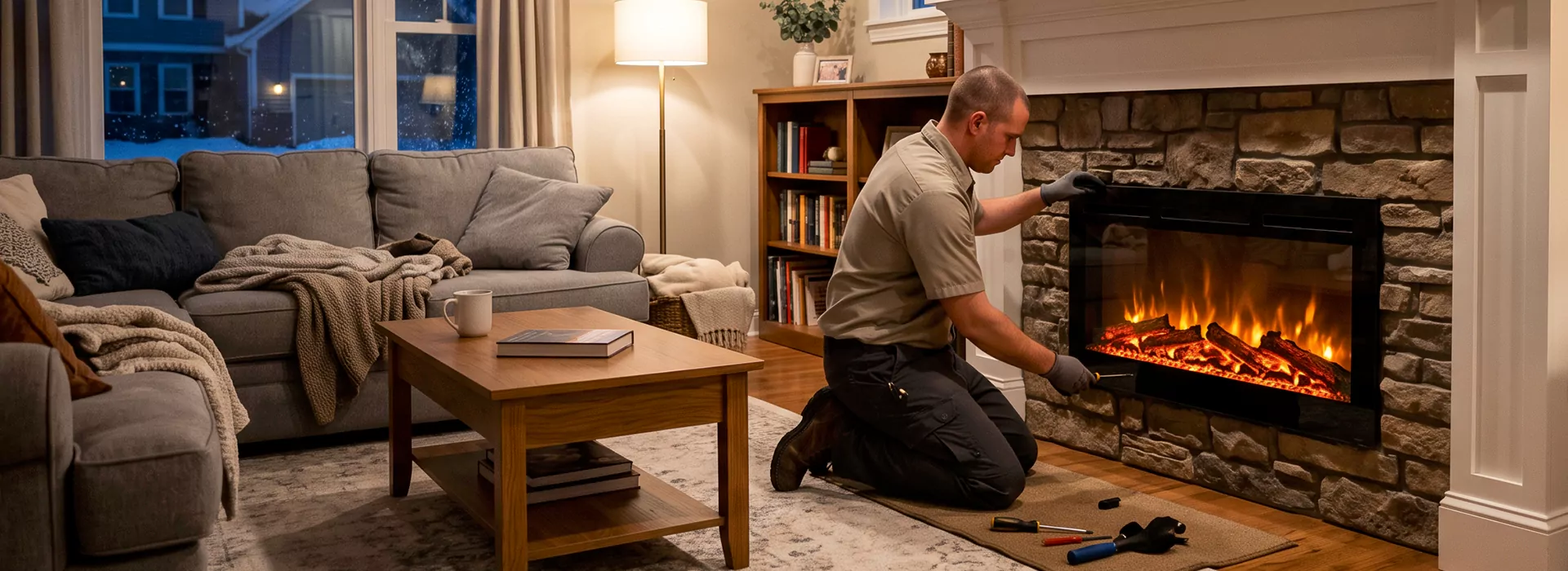 Electric Fireplace Installation Upper Darby in Upper Darby