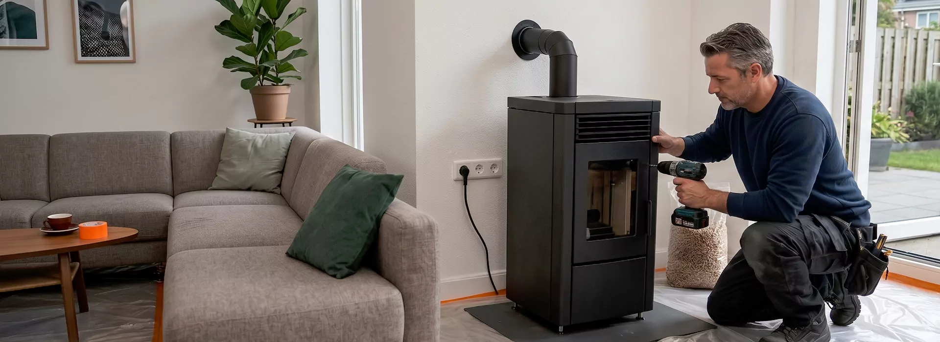 Pellet Stove Chimney Installation in Upper Darby, PA