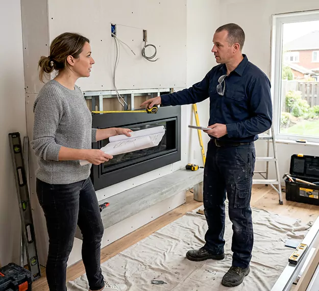 Why Upper Darby Homeowners Choose Our Floating Fireplace Installation Team?