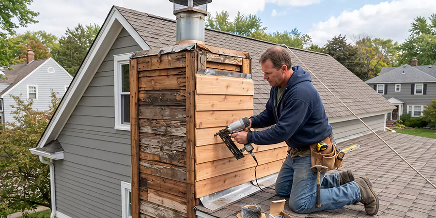 Wood Chimney Chase Repair Upper Darby