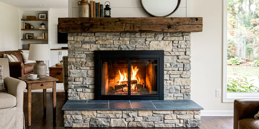 Modern and Farmhouse Fireplace Makeover Upper Darby