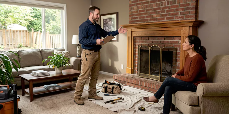 Fireplace and Chimney Removal Service Upper Darby