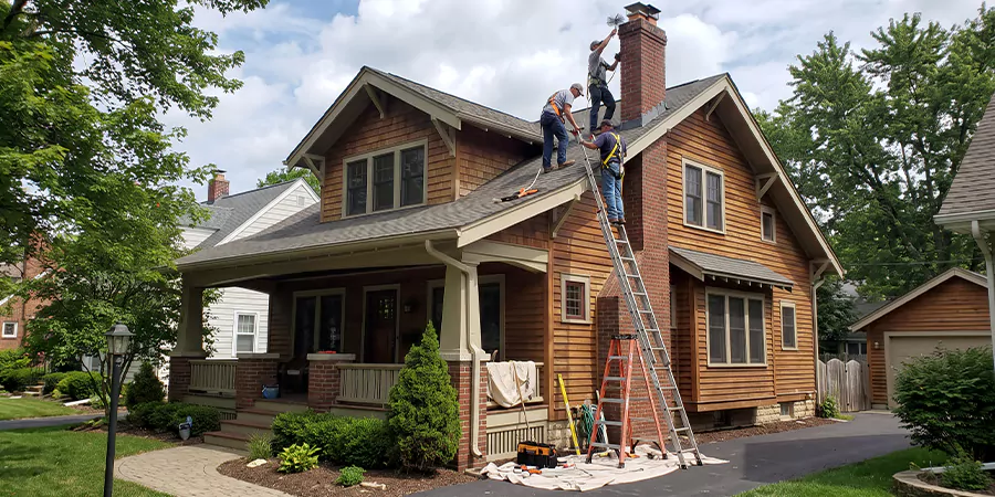 Residential Chimney Masonry Repair and Tuckpointing Upper Darby